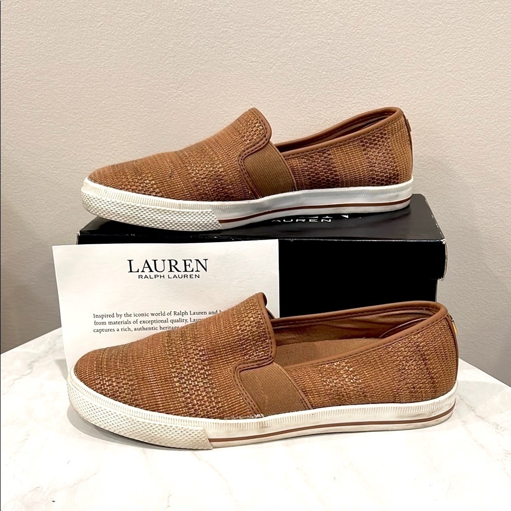 🔥Ralph Lauren women's Brown Slip-On Shoes🔥